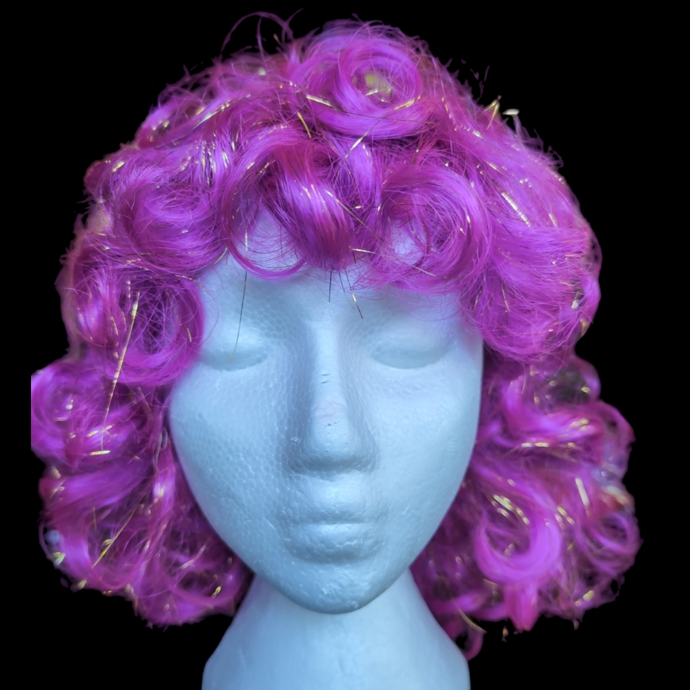 Pink Gold Wig Halloween Costume New